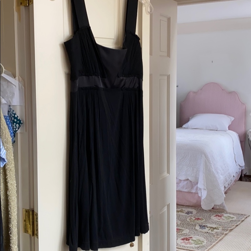 NWT gorgeous black jersey dress with satin detail